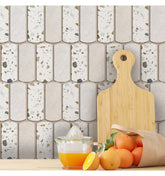 Sea Green Terrazzo Self-Adhesive Kitchen Tiles